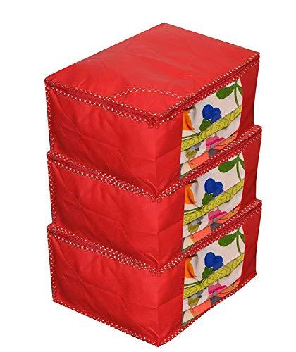 RAAHII 5 piece Single Saree/Suit Packing transparent saree bag Heavy border Saree  Cover/Dress/kurti/Organizer with zip for Wardrobe Storage or wedding  Gifting, Plastic : Amazon.in: Home & Kitchen